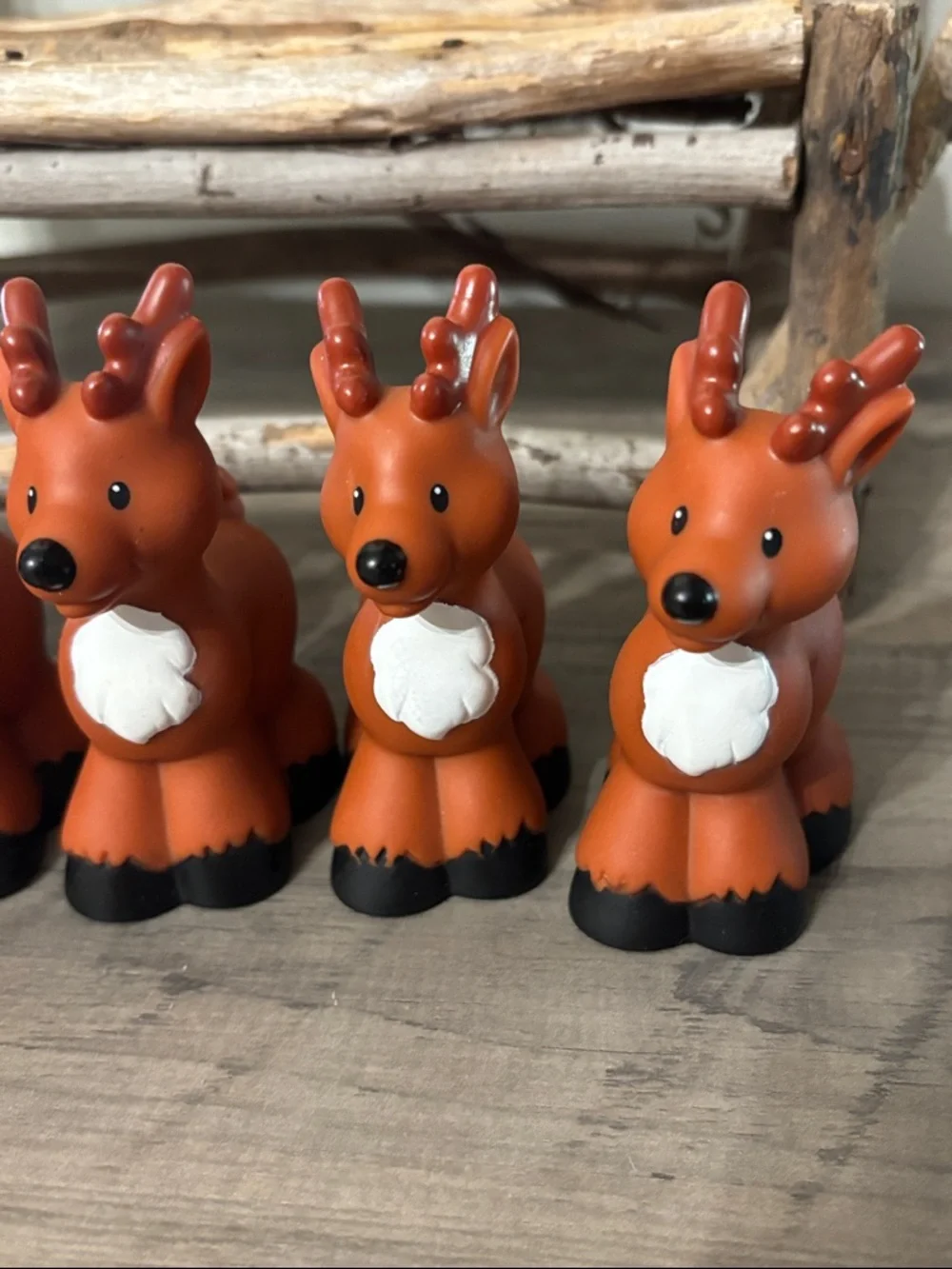 VINTAGE FISHER PRICE TWAS THE NIGHT BEFORE CHRISTMAS SET OF 8 REINDEER ONLY 2004
